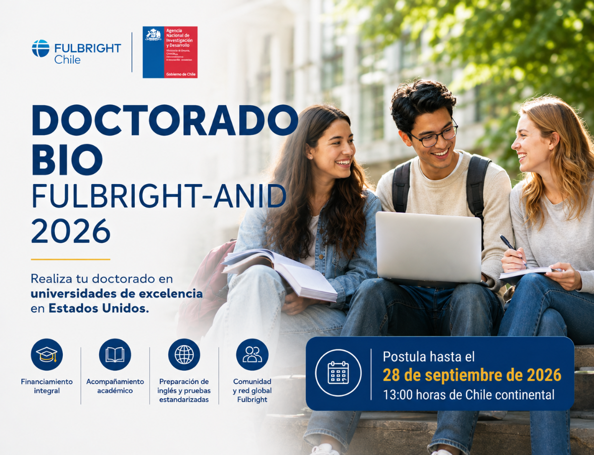 Convocatoria ABIERTA: Programa Doctorado BIO Fulbright ANID